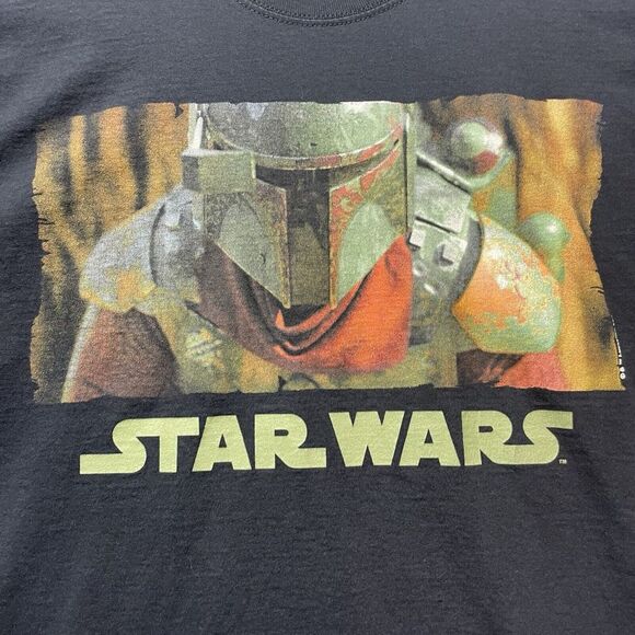 Star Wars‎ Mandalorian Graphic T Shirt Black Size Medium 100% Cotton - Picture 2 of 8